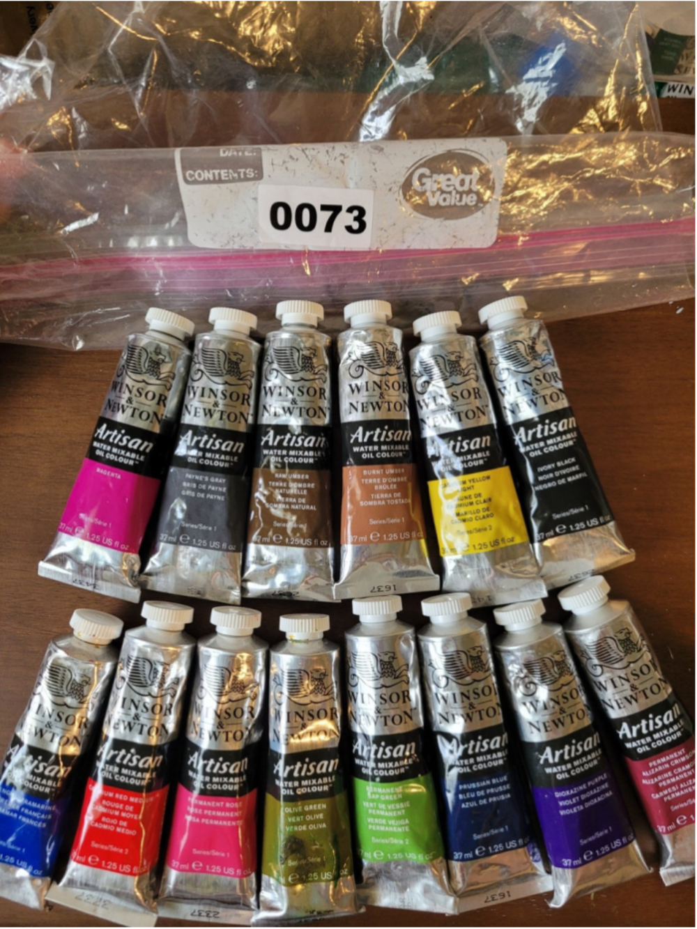#73 Winsor & Newtown Professional Water Mixable Oil Paint 37ml Lot Ot 14 Tubes